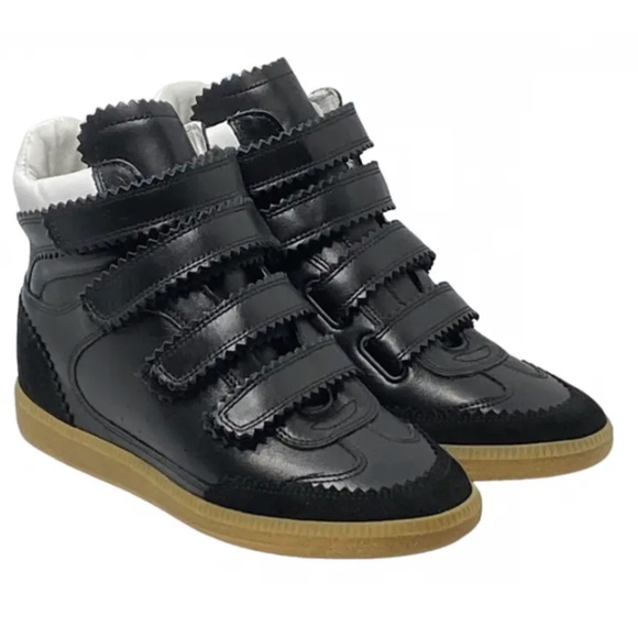 Isabel Marant Bilsy High Top Sneakers in Black, Size 39. Excellent condition. - Picture 1 of 6